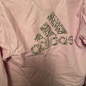 Adidas Light Pink Graphic Logo Jacket